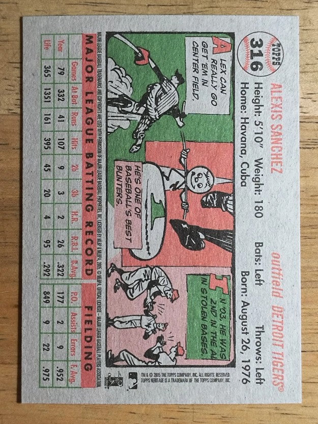 2005 Topps Heritage #316 Alex Sanchez