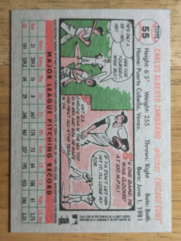 2005 Topps Heritage #55 Carlos Zambrano