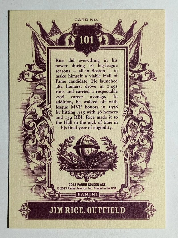 2013 Panini Golden Age #101 Jim Rice