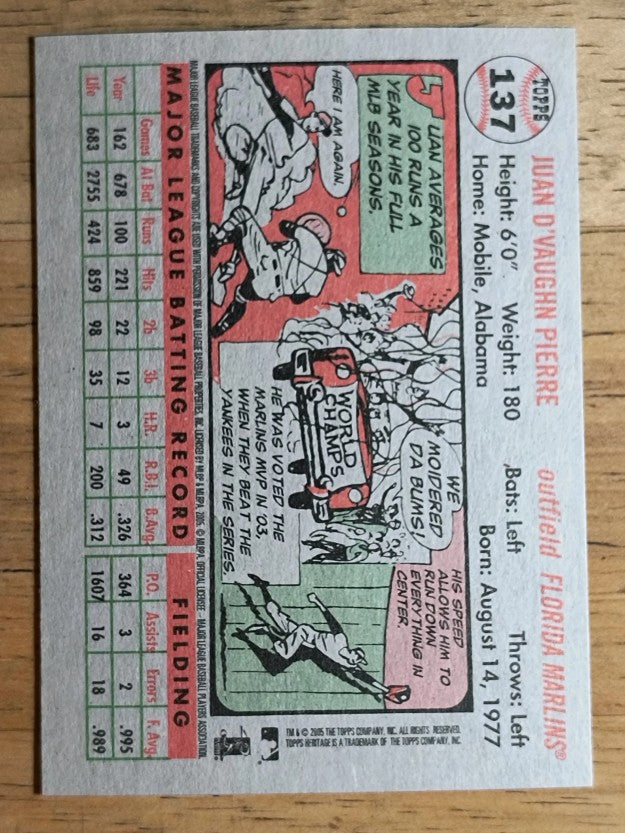 2005 Topps Heritage #137 Juan Pierre