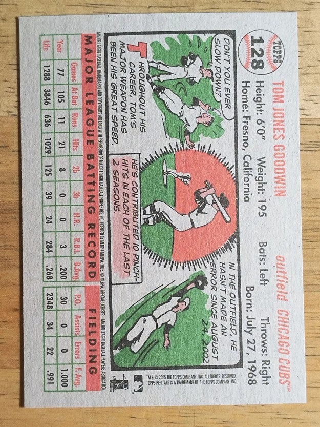 2005 Topps Heritage #128 Tom Goodwin
