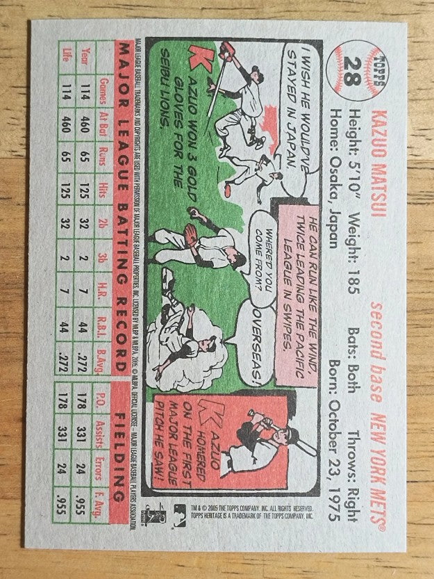 2005 Topps Heritage #28 Kazuo Matsui