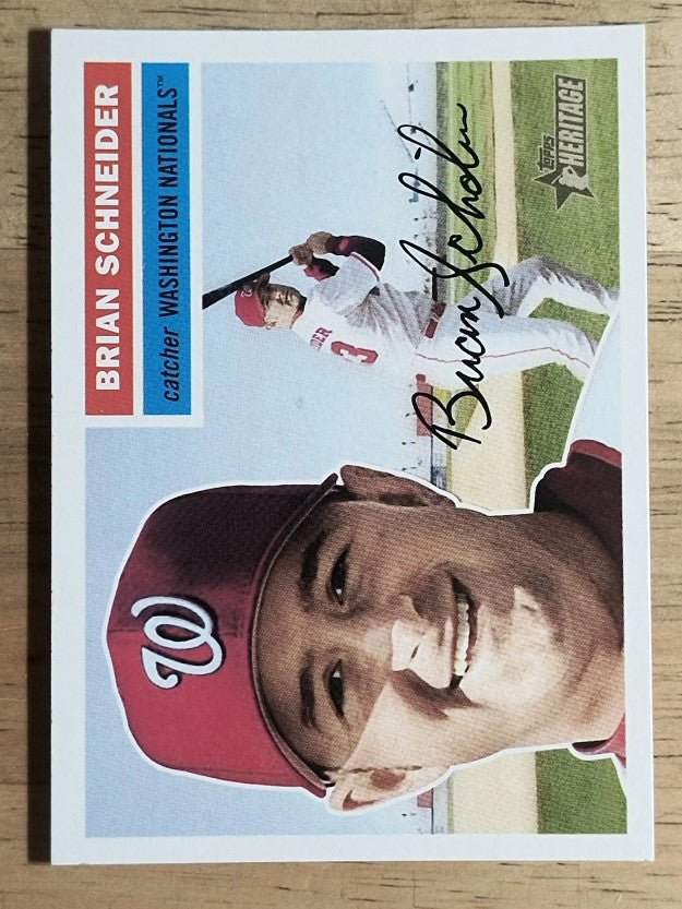 2005 Topps Heritage #27 Brian Schneider