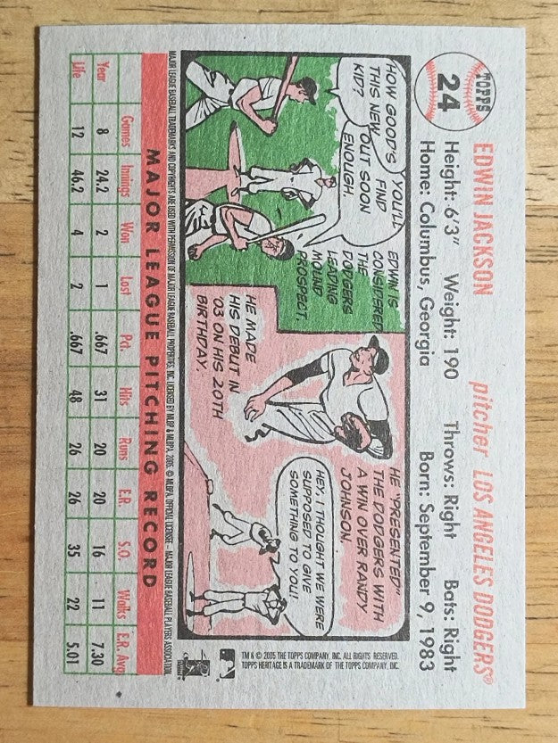 2005 Topps Heritage #24 Edwin Jackson