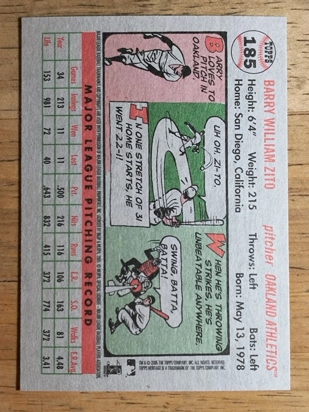 2005 Topps Heritage #185 Barry Zito
