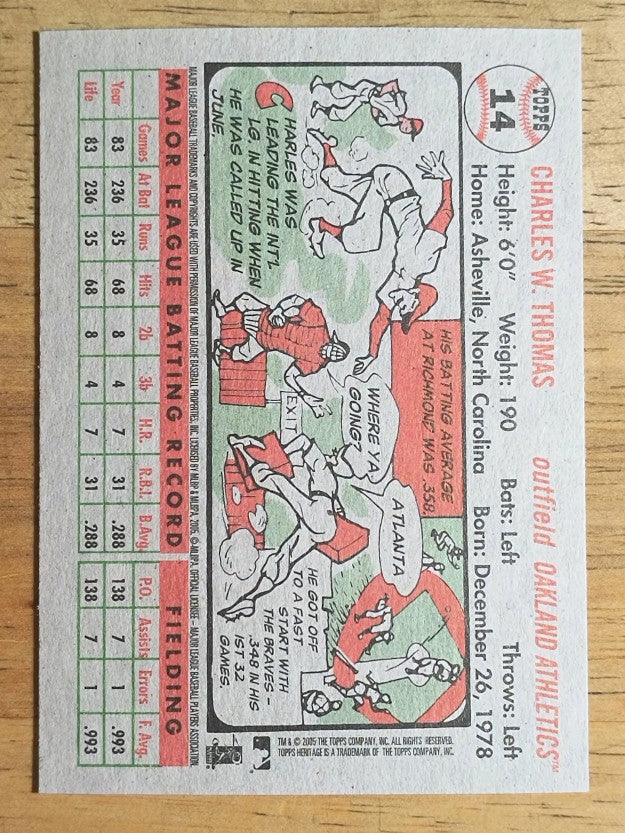 2005 Topps Heritage #14 Charles Thomas