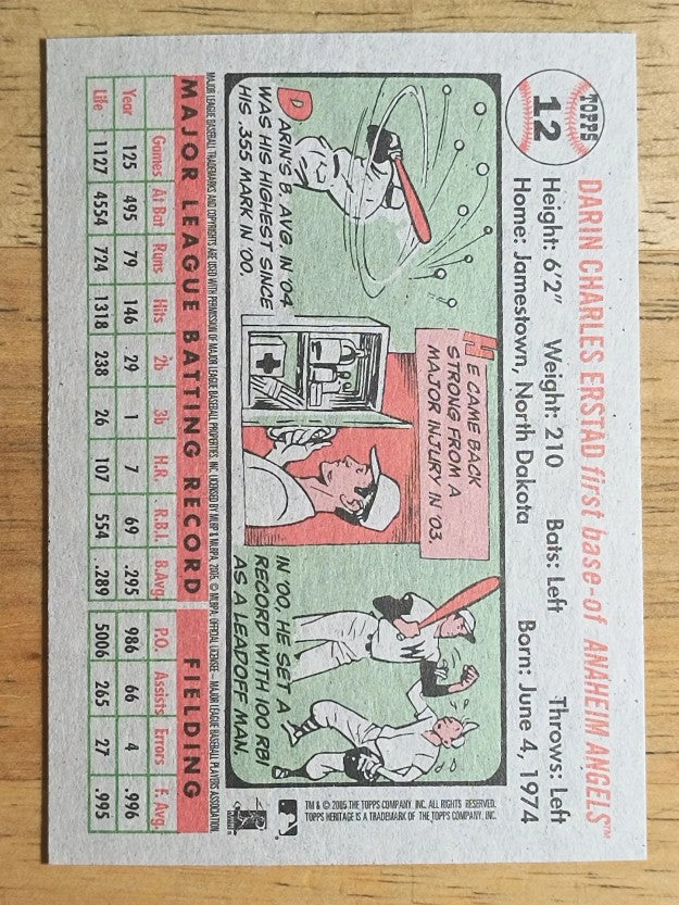 2005 Topps Heritage #12 Darin Erstad