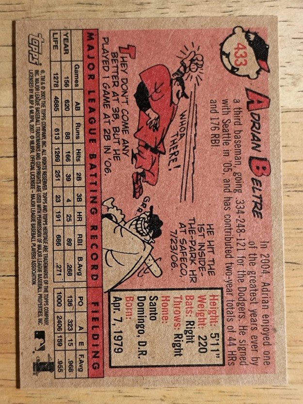 2007 Topps Heritage #433 Adrian Beltre