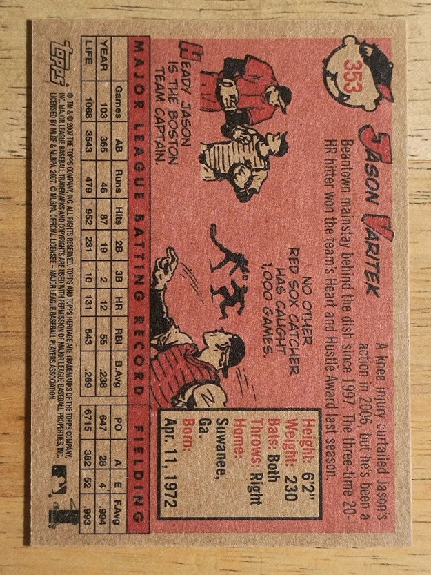 2007 Topps Heritage #353 Jason Varitek