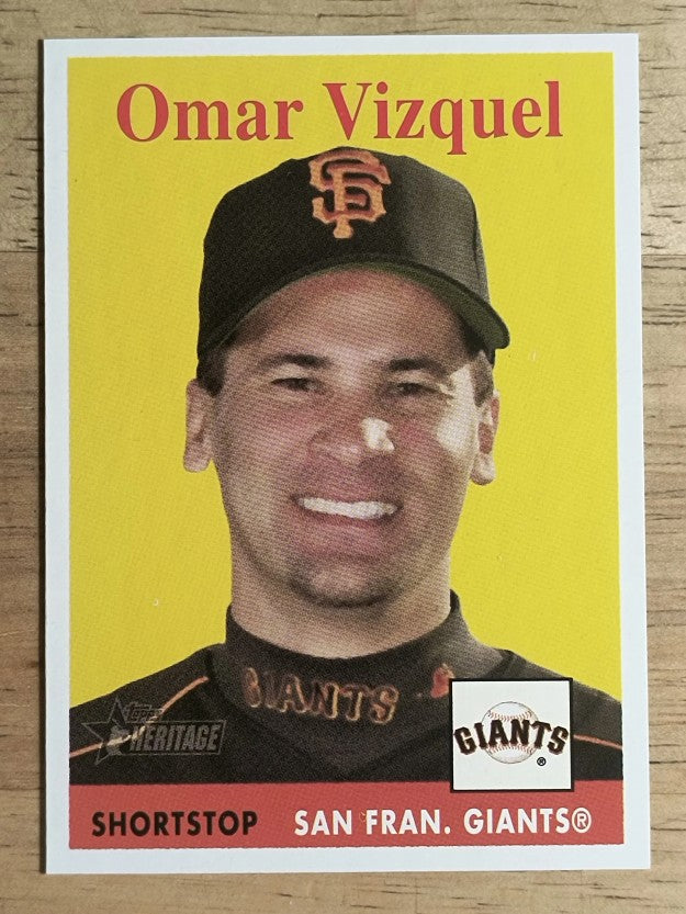 2007 Topps Heritage #85a Omar Vizquel SP