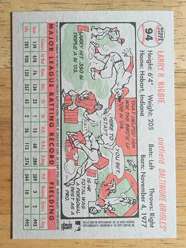 2005 Topps Heritage #94 Larry Bigbie