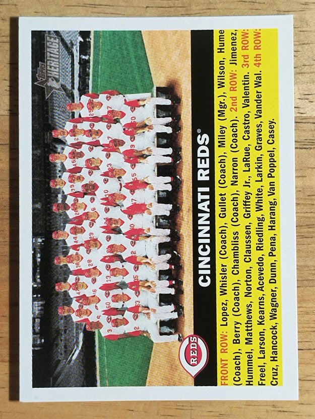 2005 Topps Heritage #90 Cincinnati Reds TC
