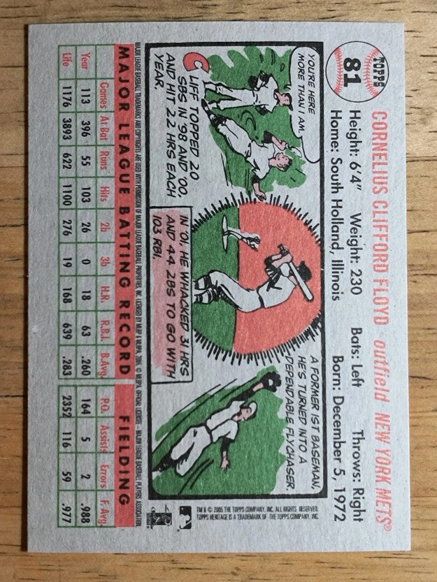 2005 Topps Heritage #81 Cliff Floyd