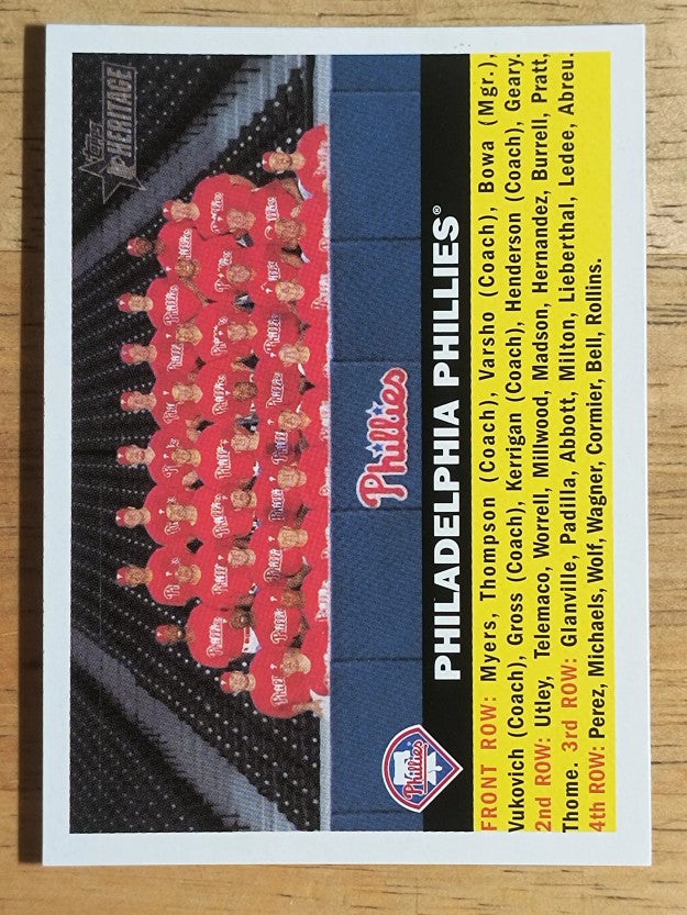 2005 Topps Heritage #72 Philadelphia Phillies TC