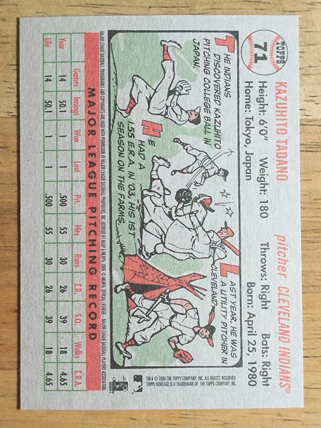 2005 Topps Heritage #71 Kazuhito Tadano