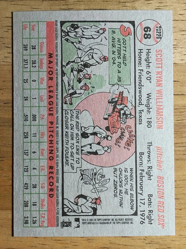 2005 Topps Heritage #68 Scott Williamson