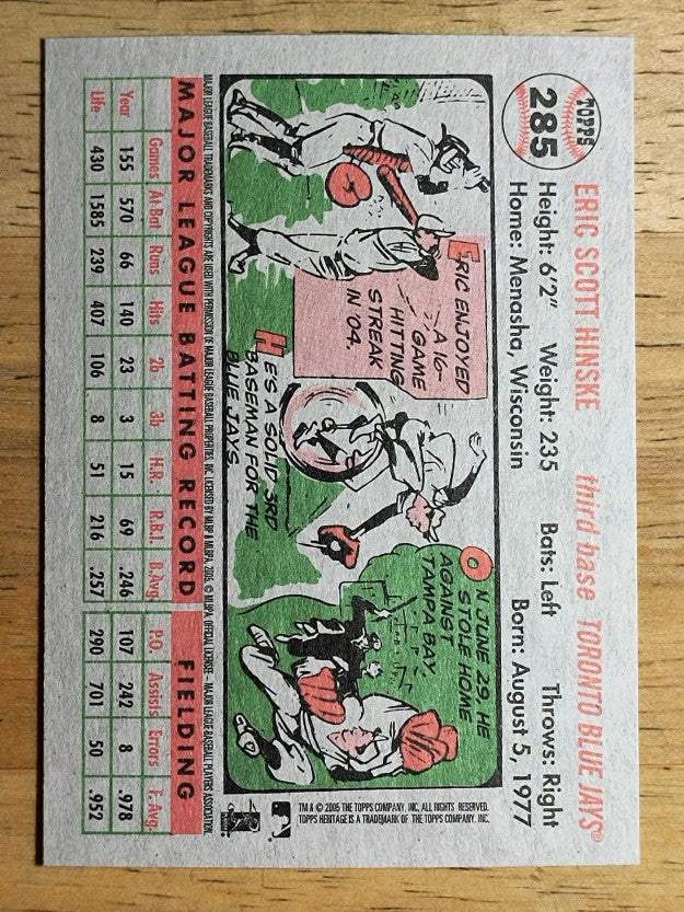 2005 Topps Heritage #285 Eric Hinske