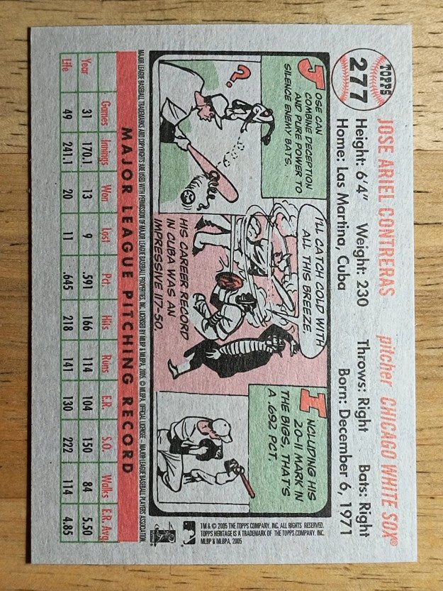 2005 Topps Heritage #277 Jose Contreras