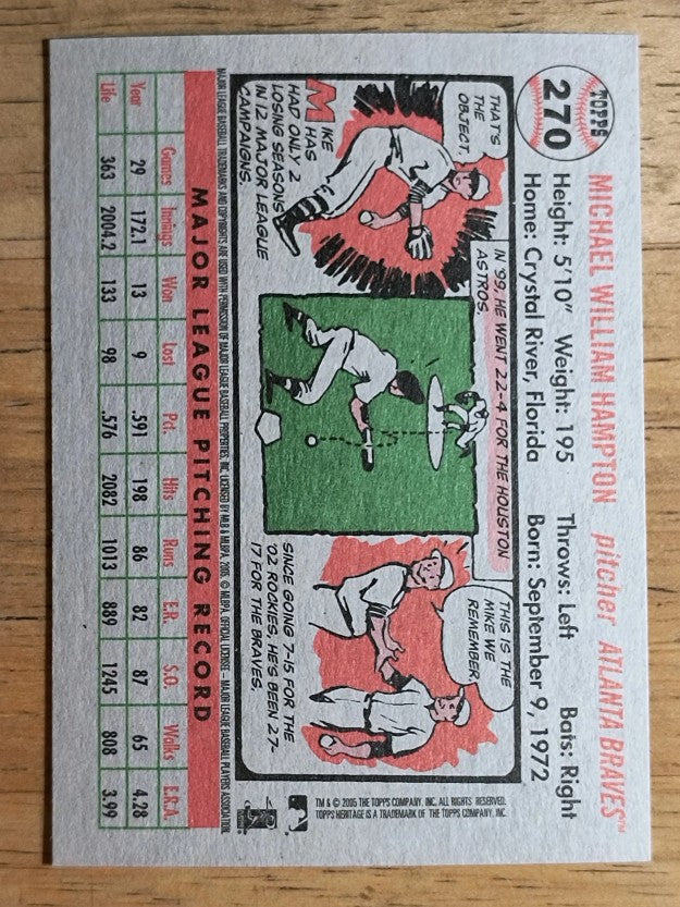 2005 Topps Heritage #270 Mike Hampton