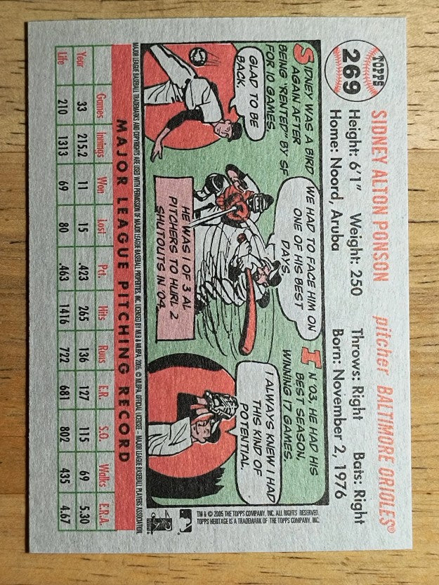 2005 Topps Heritage #269 Sidney Ponson