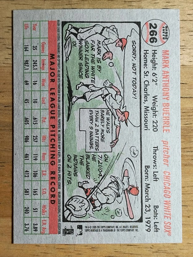 2005 Topps Heritage #266 Mark Buehrle