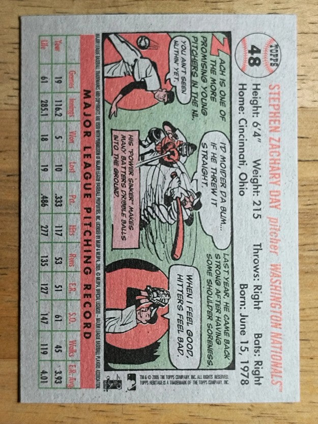 2005 Topps Heritage #48 Zach Day