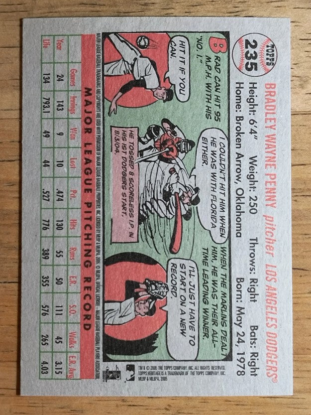 2005 Topps Heritage #235 Brad Penny