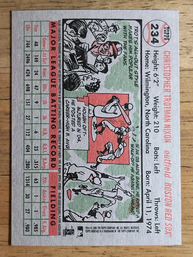 2005 Topps Heritage #234 Trot Nixon