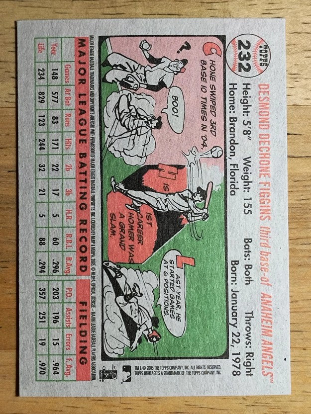 2005 Topps Heritage #232 Chone Figgins