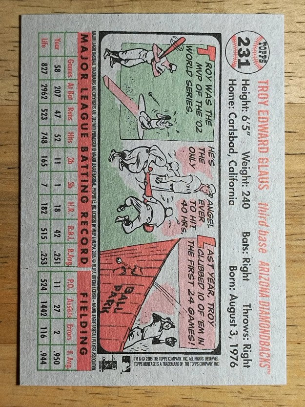 2005 Topps Heritage #231 Troy Glaus