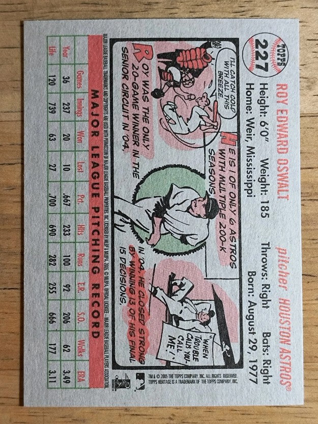 2005 Topps Heritage #227 Roy Oswalt