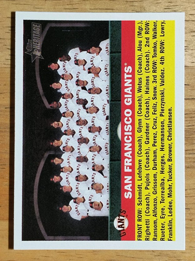 2005 Topps Heritage #226 San Francisco Giants TC