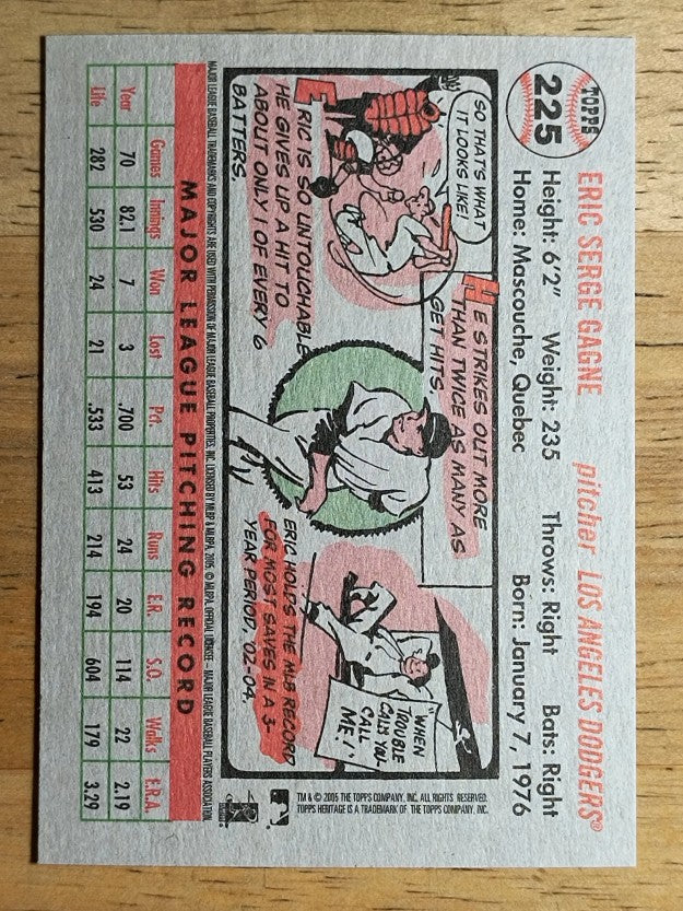 2005 Topps Heritage #225 Eric Gagne