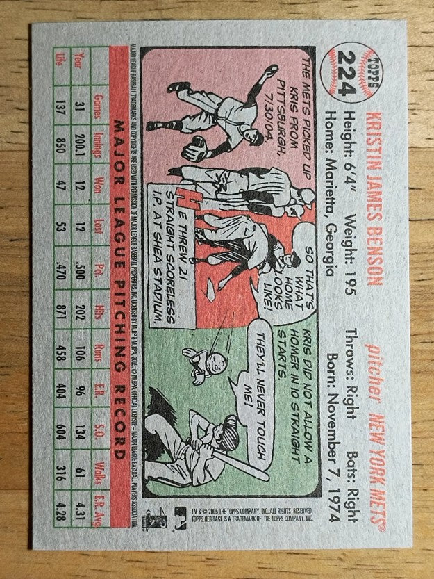 2005 Topps Heritage #224 Kris Benson