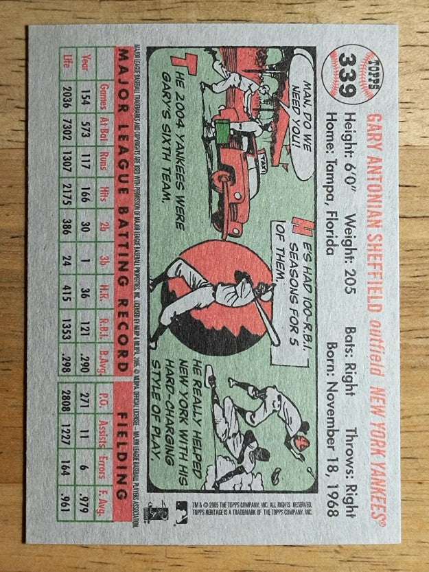 2005 Topps Heritage #339 Gary Sheffield