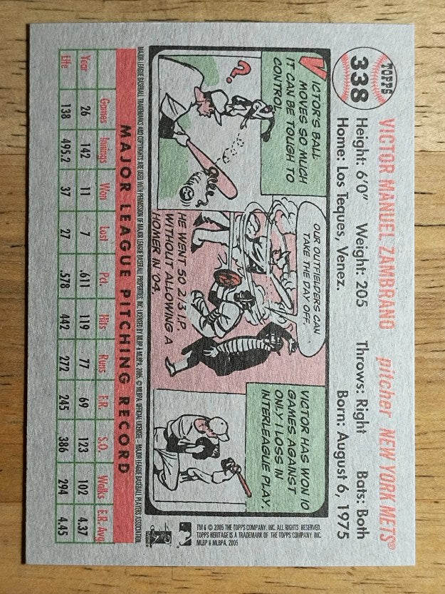 2005 Topps Heritage #338 Victor Zambrano