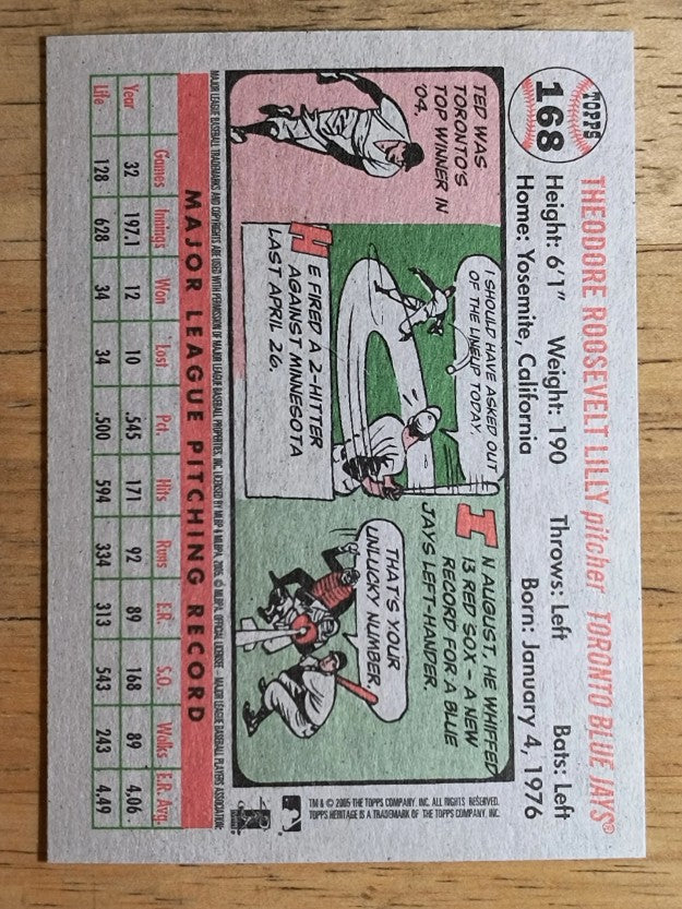 2005 Topps Heritage #168 Ted Lilly