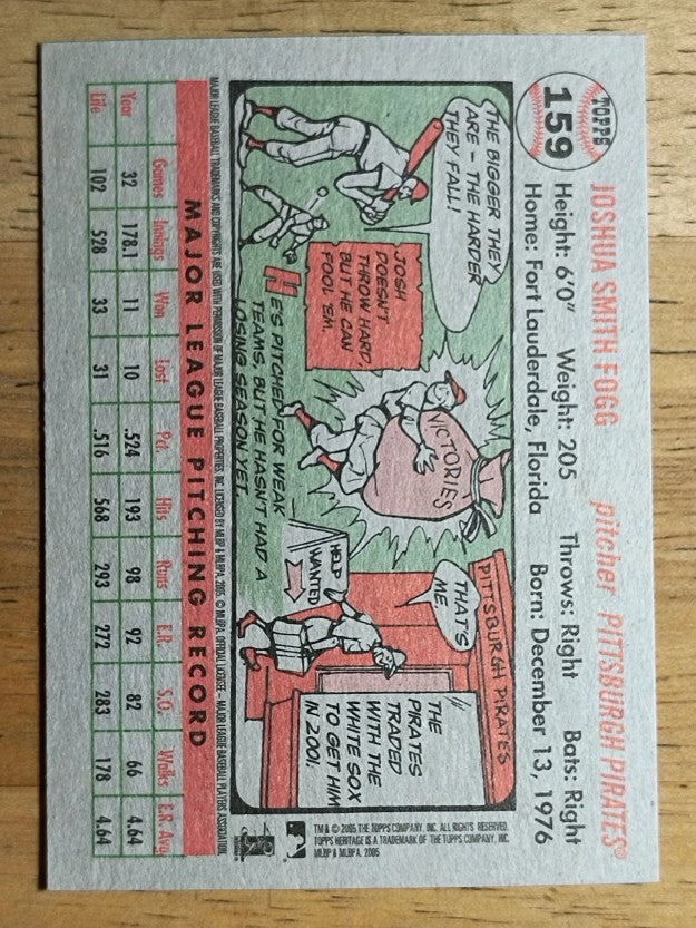 2005 Topps Heritage #159 Josh Fogg