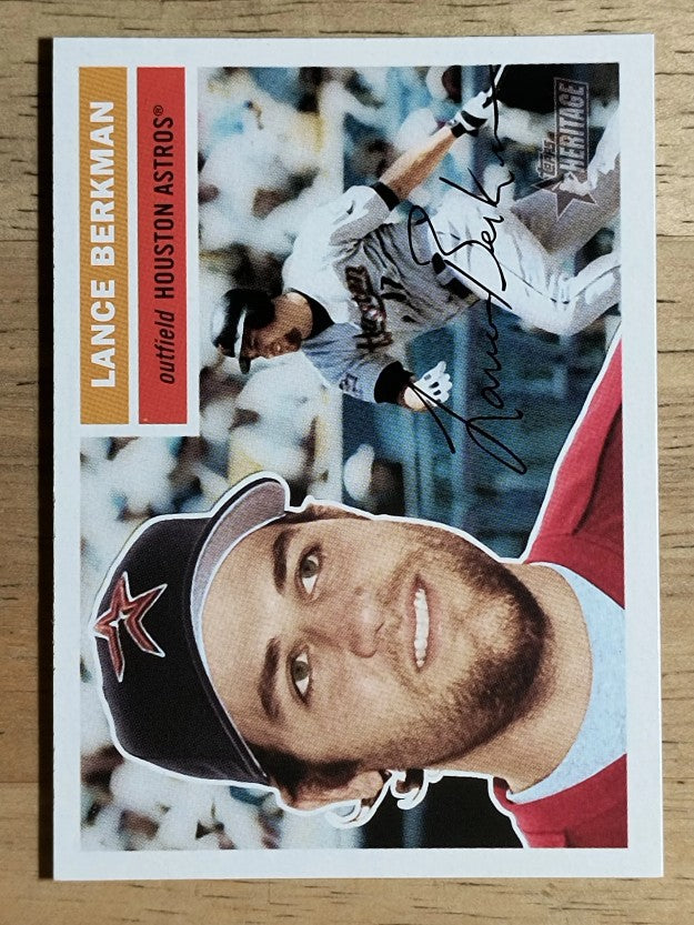 2005 Topps Heritage #312A Lance Berkman Hitting