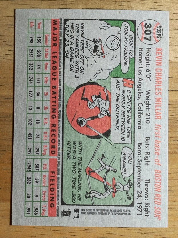 2005 Topps Heritage #307 Kevin Millar