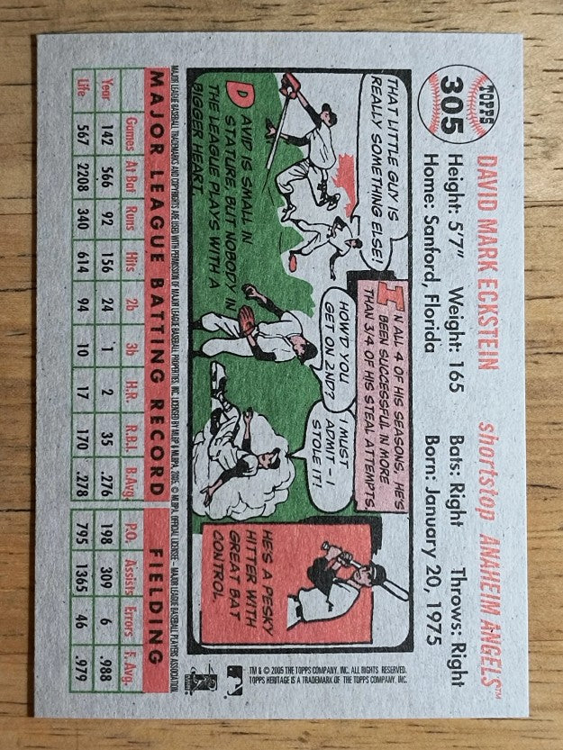 2005 Topps Heritage #305 David Eckstein