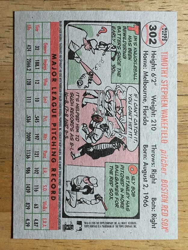 2005 Topps Heritage #302 Tim Wakefield
