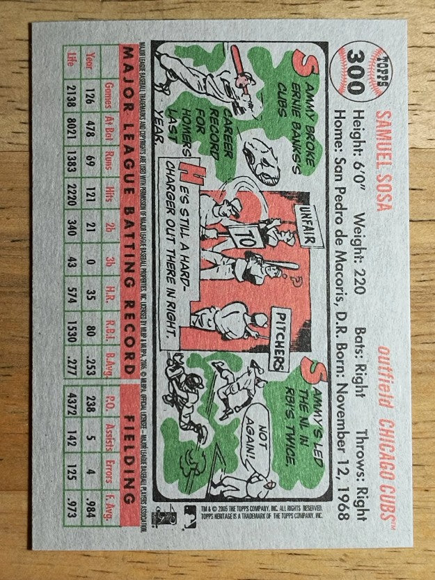 2005 Topps Heritage #300A Sammy Sosa Hitting