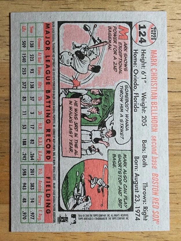 2005 Topps Heritage #124 Mark Bellhorn