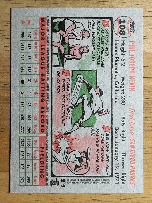 2005 Topps Heritage #108 Phil Nevin