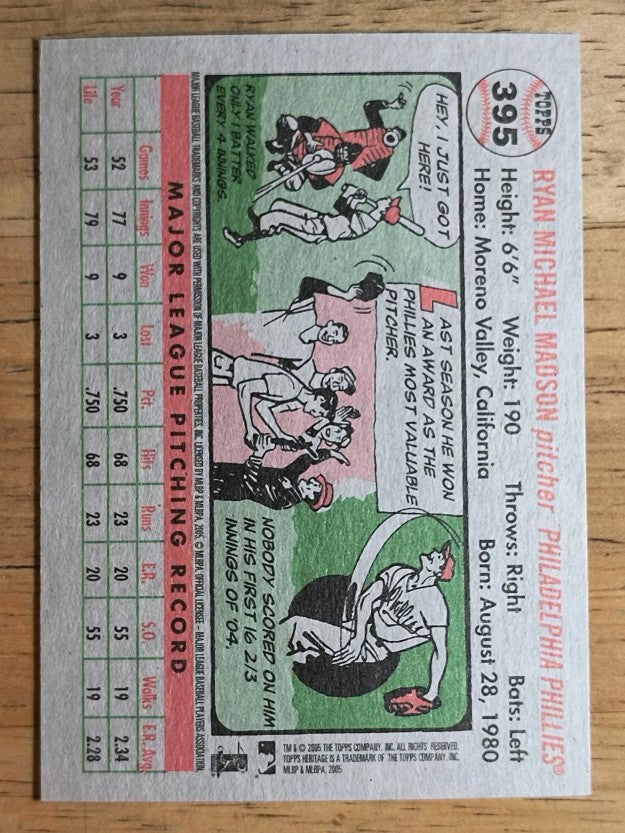 2005 Topps Heritage #395 Ryan Madson