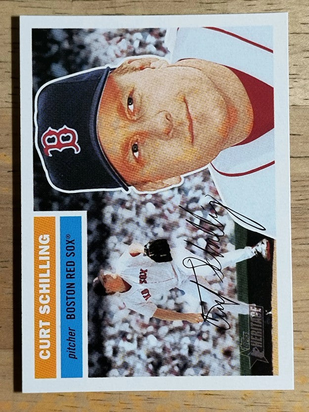 2005 Topps Heritage #389A Curt Schilling Throw