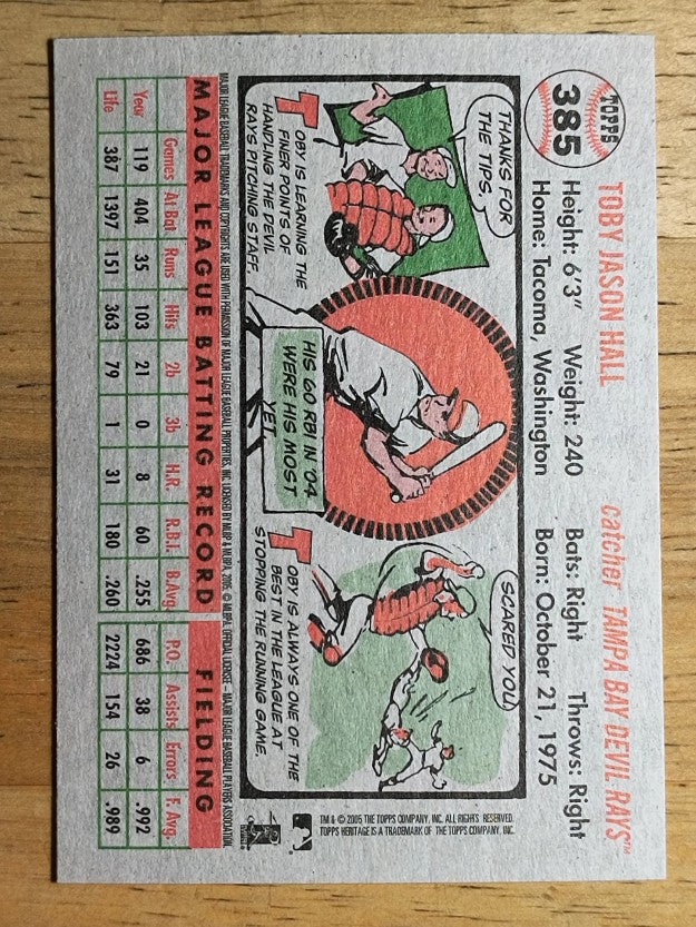 2005 Topps Heritage #385 Toby Hall