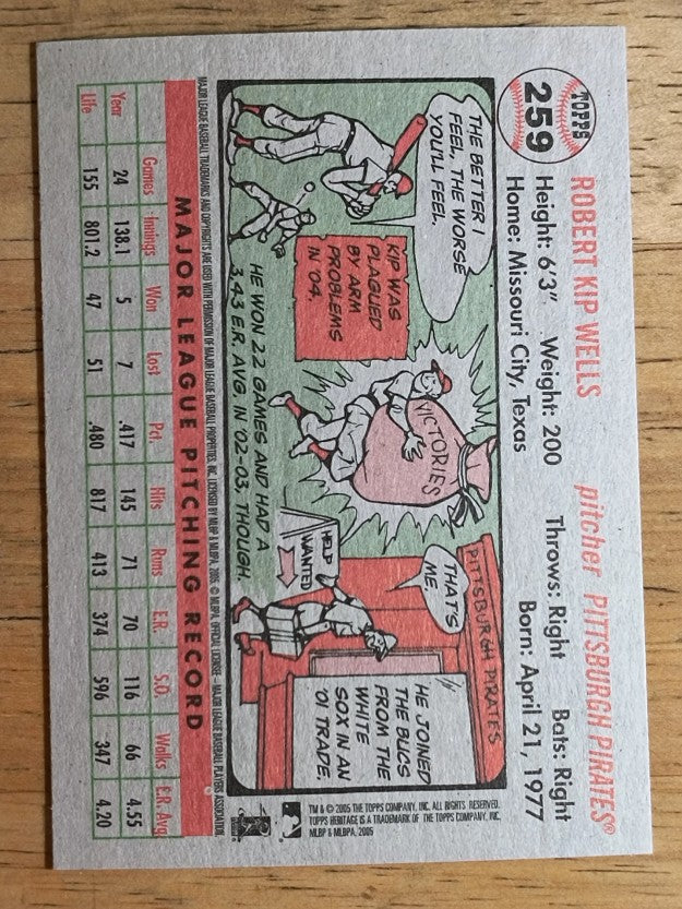 2005 Topps Heritage #259 Kip Wells