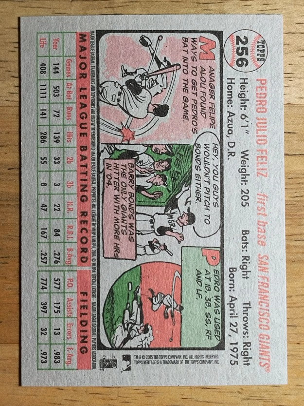 2005 Topps Heritage #256 Pedro Feliz